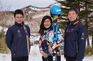 The interview with Ski Cross Skier, Akane Atomura, at Shiga-Kogen was broadcast.